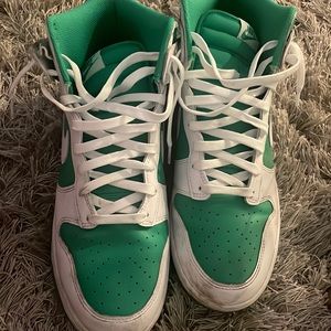 Nike Dunk High white green